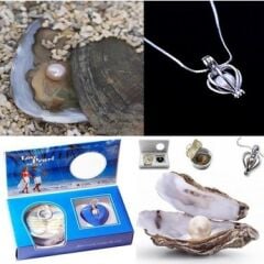 ByGufi Kişiye Özel İstiridye İçinde Gerçek İnci Kolye | Aşk İncileri Takı Seti