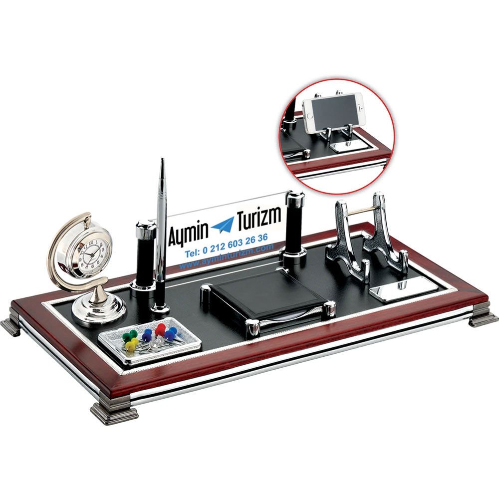 ByGufi Kişiye Özel Hediye Vera Ahşap Masa Seti