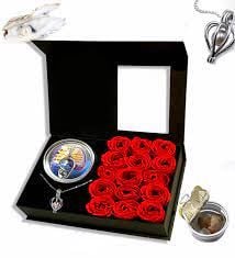 ByGufi Kişiye Özel İstiridye İçinde İnci Kolye Özel Güllü Kutuda – Kişiselleştirilebilir, Lüks ve Anlamlı Hediye,