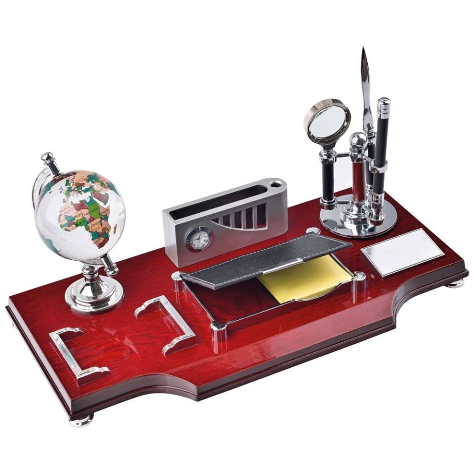 ByGufi Kişiye Özel Hediye Eksen Ahşap Masa Seti