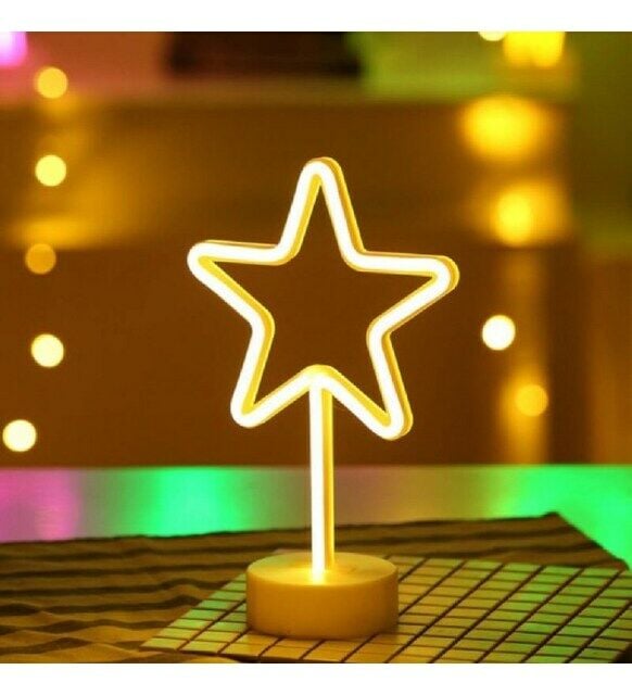 ByGufi Yıldız Neon Gece Lambası Hediyelik