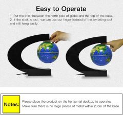 ByGufi Kişiye Özel LED Işıklı Dönen Dünya – Manyetik ve Dekoratif, Masanıza Şıklık Katacak Hediye