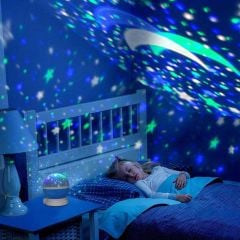 Star Master Renkli Yıldızlı Dönen Gökyüzü Projeksiyon Gece Lambası