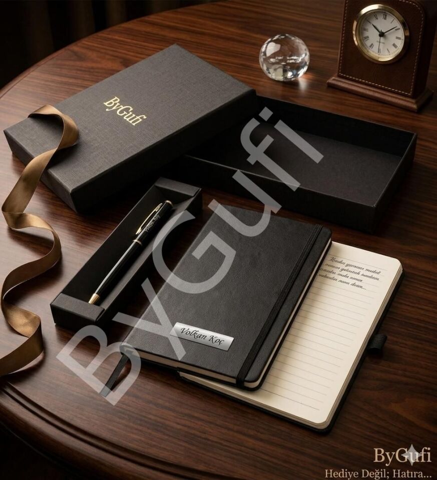 ByGufi İsme Özel Defter - Kalem Hediye Seti