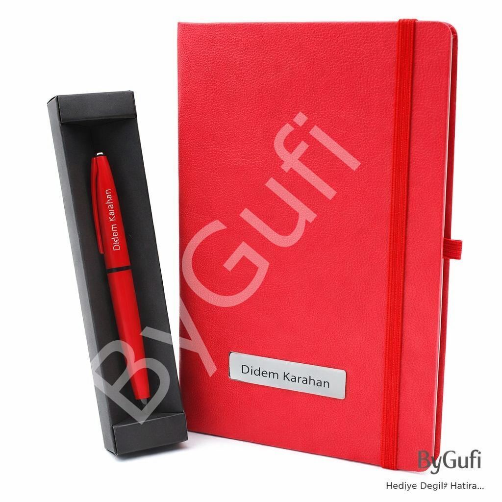 ByGufi İsme Özel Defter - Kalem Hediye Seti
