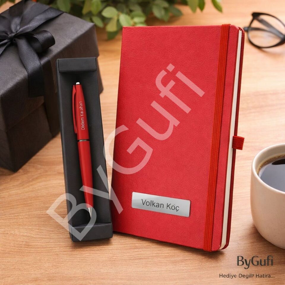 ByGufi İsme Özel Defter - Kalem Hediye Seti