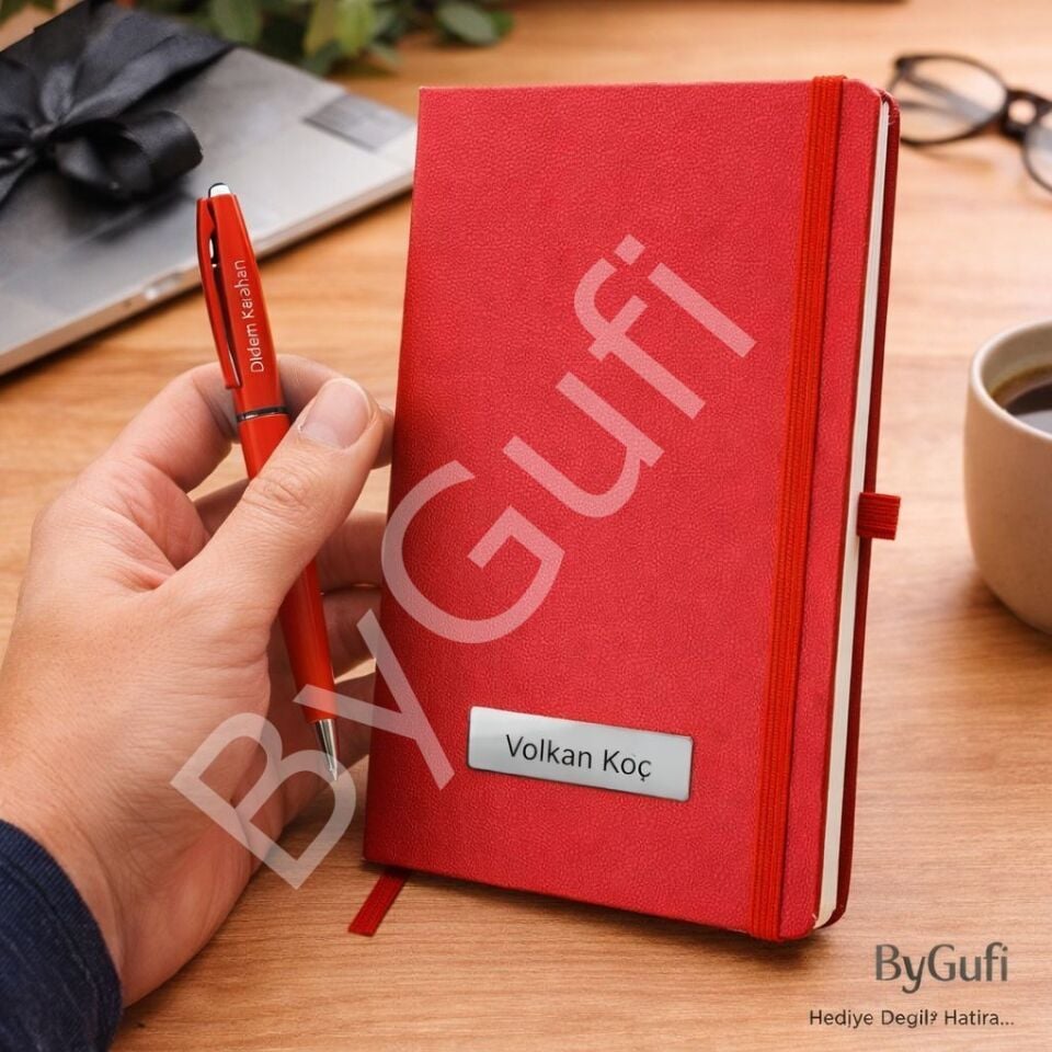 ByGufi İsme Özel Defter - Kalem Hediye Seti