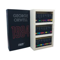 ByGufi Kişiye Özel Çikolata Kütüphanesi – George Orwell “1984”, Mini Kitap Tasarımlı, El Yapımı, Dekoratif ve Hediye Edilebilir