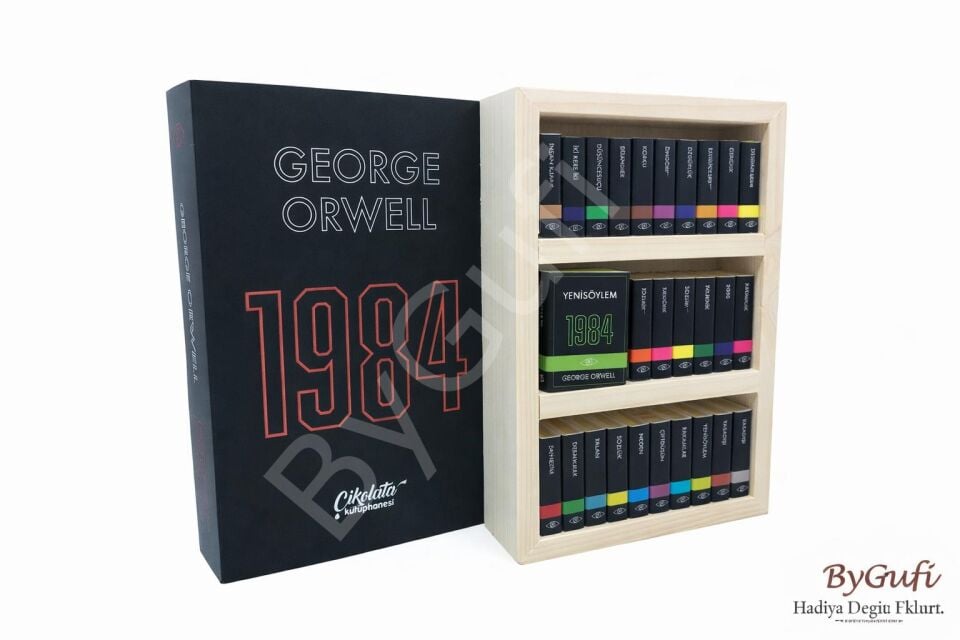 ByGufi İsme Özel George Orwell 1984 Çikolata Kütüphanesi