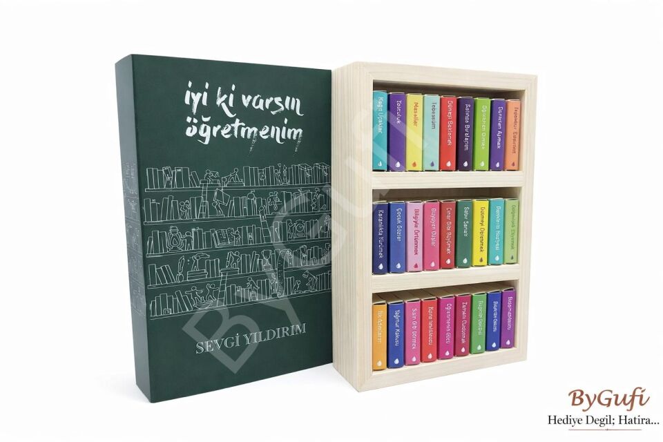 ByGufi İsme Özel Öğretmenim Çikolata Kütüphanesi