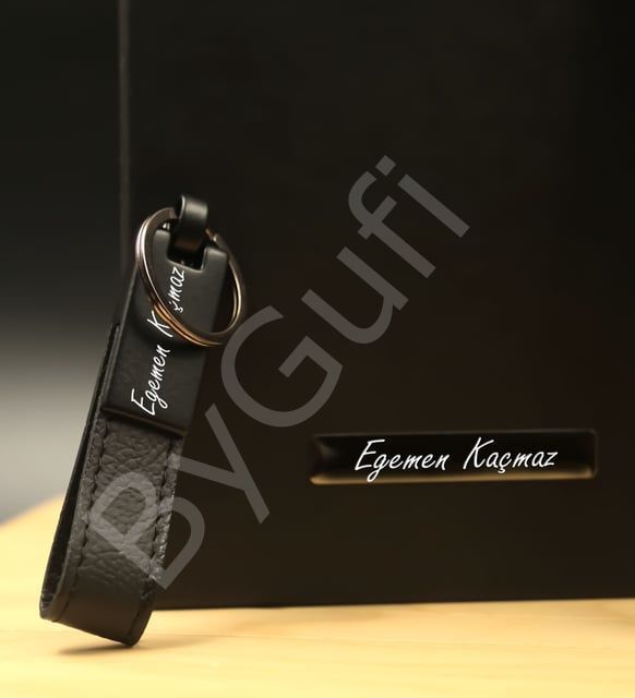 ByGufi İsme Özel Anahtarlık - Kalem - Defter Hediye Seti