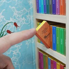 ByGufi Kişiye Özel Çikolata Kütüphanesi – Mevlana “Mesnevi’den İnciler”, Mini Kitap Tasarımlı, El Yapımı, Dekoratif ve Hediye Edilebilir