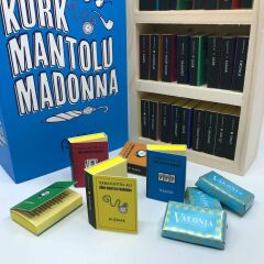 ByGufi Kişiye Özel Çikolata Kütüphanesi – ''Kürk Mantolu Madonna”, Mini Kitap Tasarımlı, El Yapımı, Dekoratif ve Hediye Edilebilir