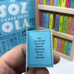 ByGufi Kişiye Özel Çikolata Kütüphanesi – “Yunus Emre Söz Ola”, Mini Kitap Tasarımlı, El Yapımı, Dekoratif ve Hediye Edilebilir