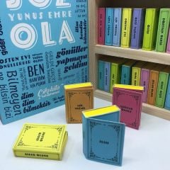 ByGufi Kişiye Özel Çikolata Kütüphanesi – “Yunus Emre Söz Ola”, Mini Kitap Tasarımlı, El Yapımı, Dekoratif ve Hediye Edilebilir