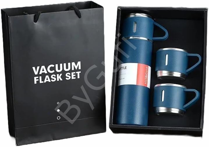 ByGufi İsme Özel Hediyelik 3 Bardaklı Termos Set