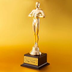 ByGufi Kişiye Özel Oscar Heykeli – Hediye Kutulu, Dekoratif ve Kişiselleştirilebilir