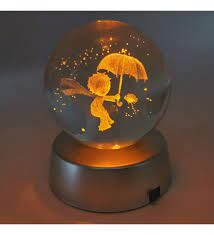 ByGufi Kişiye Özel Hediyelik Cam Küre – Küçük Prens Figürlü | Dekoratif ve Gece Lambası