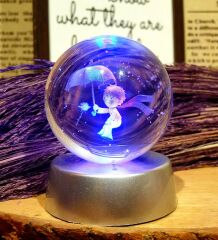 ByGufi Kişiye Özel Hediyelik Cam Küre – Küçük Prens Figürlü | Dekoratif ve Gece Lambası