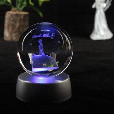 ByGufi Kişiye Özel Hediyelik Cam Küre – Küçük Prens Figürlü | Dekoratif ve Gece Lambası