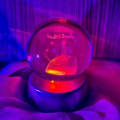 ByGufi Kişiye Özel Hediyelik Cam Küre – Küçük Prens Figürlü | Dekoratif ve Gece Lambası