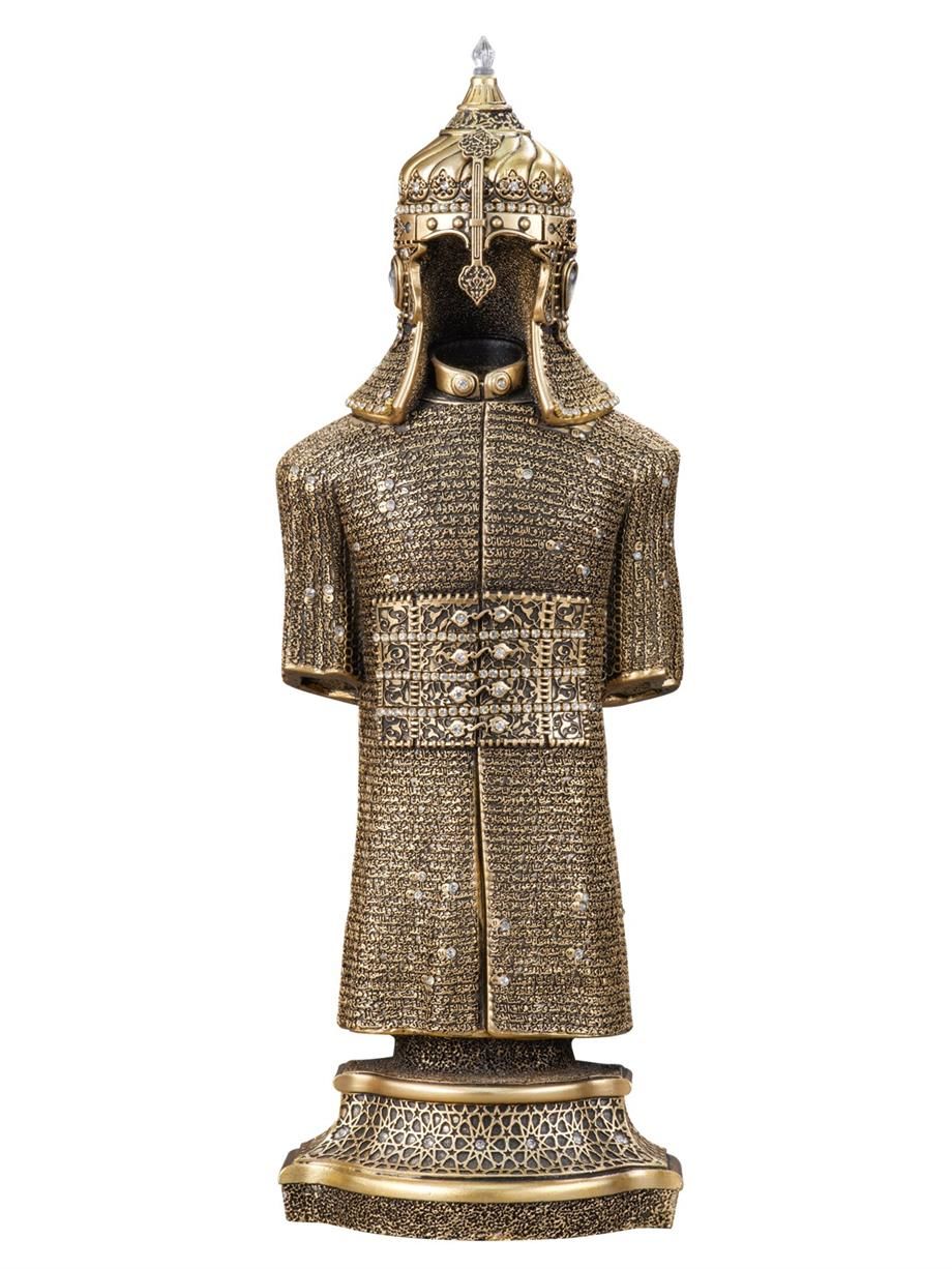 ByGufi Zırh Cevşen Boytu – Büyük Boy, Sarı, Özel Tasarım, Cevşen-ül Kebir Nakışlı, Kristal Taşlı