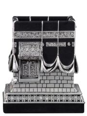 ByGufi Beytullah Boytu – Hane-i Birr, Büyük Boy, Sarı ve Gümüş, Selçuklu Motifli, Kristal Taşlı, Dekoratif ve Manevi Hediyelik