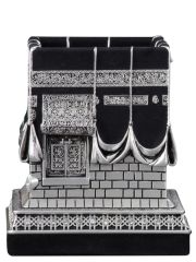 ByGufi Beytullah Boytu – Hâne-i Birr Maketi (Orta Boy) | Sarı & Gümüş | Kâbe Örtüsü Kuşak Yazıları, Altın Oluk, Şazirvan ve Selçuklu Tezyinatlı Kaide