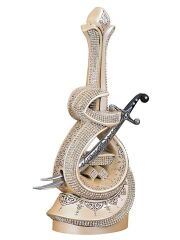 ByGufi İsm-i Ali Boytu – Orta Boy, Sarı, Gümüş, Zülfikar Figürlü, Hüsn-ü Hat Nakışlı, Rumi Desenli, Kristal Taşlı, Özel Tasarım