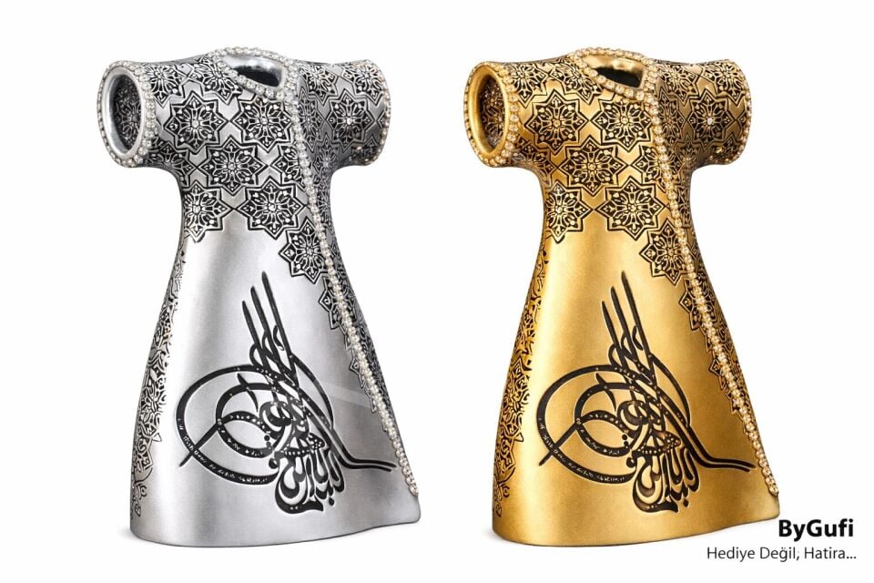 ByGufi Hediye Zarif Kaftan Boytu – Sarı ve Gümüş