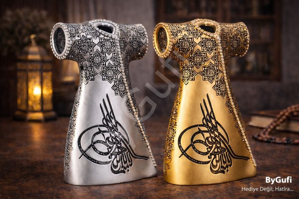 ByGufi Hediye Zarif Kaftan Boytu – Sarı ve Gümüş