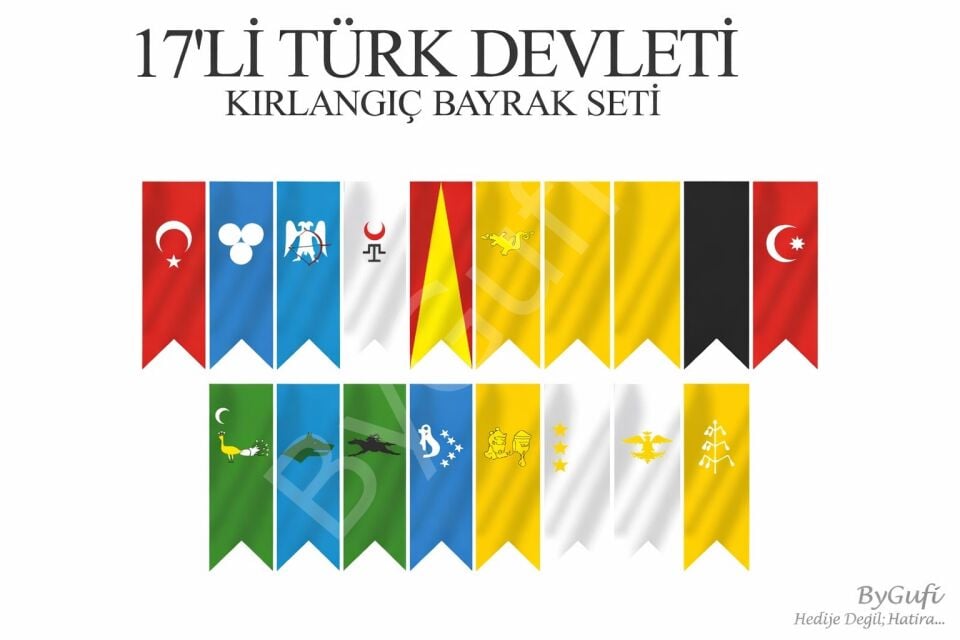 ByGufi Kurumsal Hediye – 17 Devlet Seti Kırlangıç, 50x150 cm