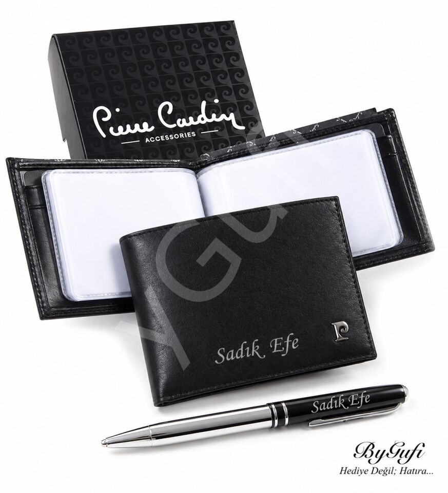 ByGufi İsme Özel Hediye Pierre Cardin Cüzdan 075