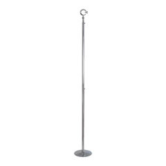 ByGufi Kurumsal Makam Bayrağı – Krom Direkli Simli, 100x150 cm, Telalı, Rulo Kutulu, Resmi ve Kurumsal Dekor