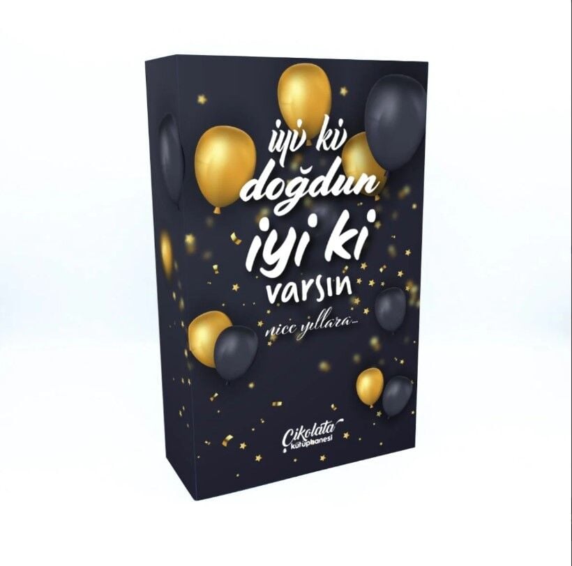 ByGufi İsme Özel İyi ki Doğdun Çikolata Kütüphanesi – Mini Ahşap Kütüphane, 30 Çikolata, Kişisel Hediye, El Yapımı ve Dekoratif