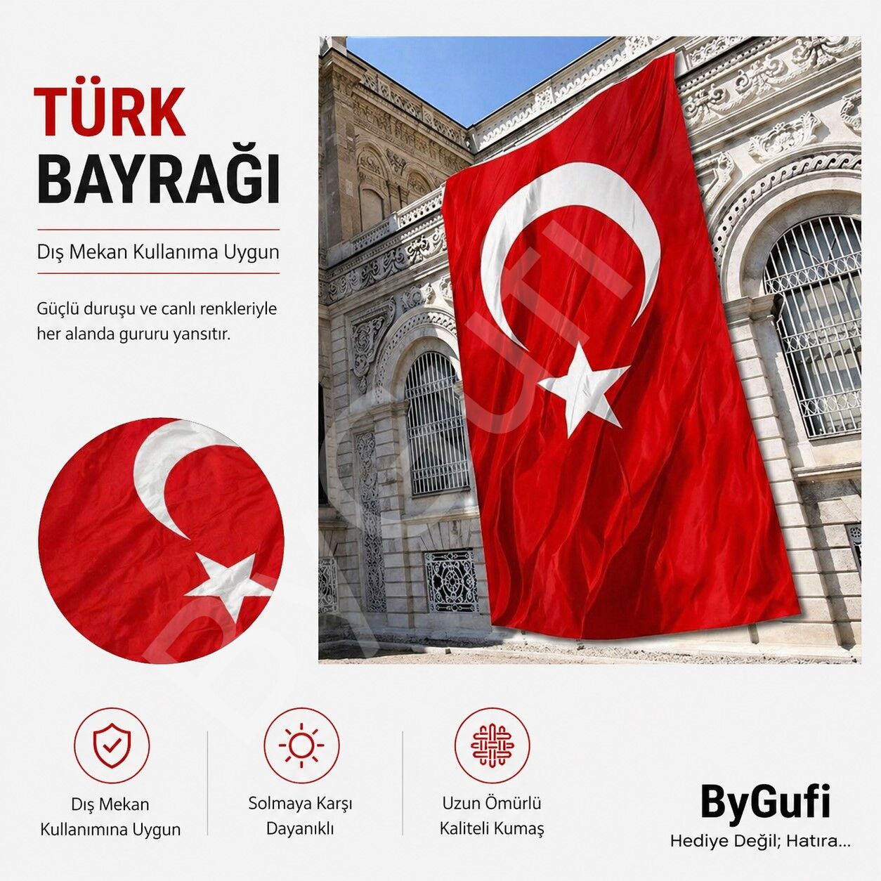 ByGufi Türk Bayrağı 600x900 cm