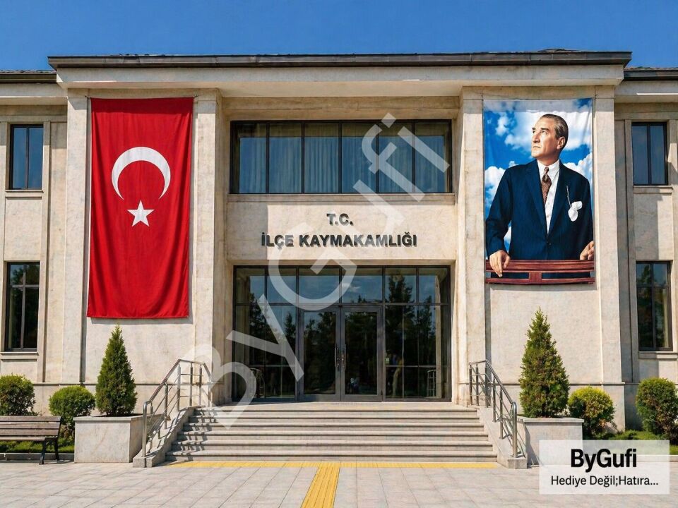 ByGufi Türk Bayrağı ve Atatürk Posteri 600x900 cm