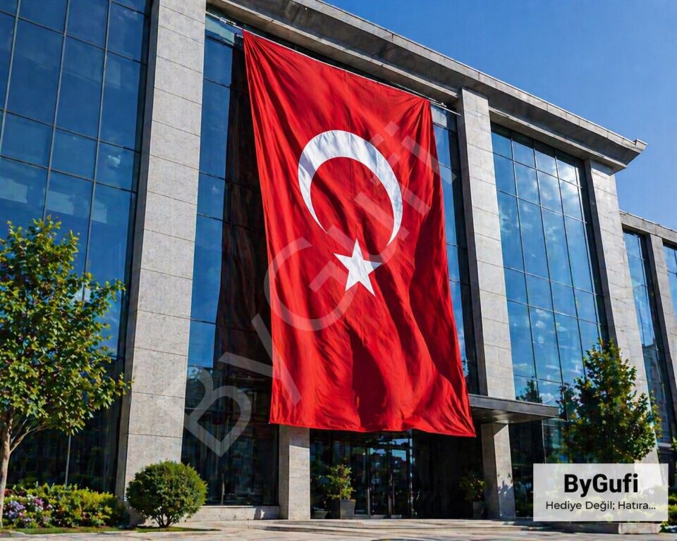 ByGufi Türk Bayrağı ve Atatürk Posteri 600x900 cm