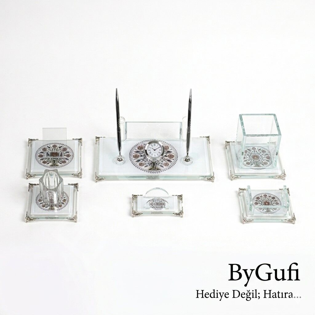 ByGufi İsme Özel Hediye W540 İnci Masa Seti