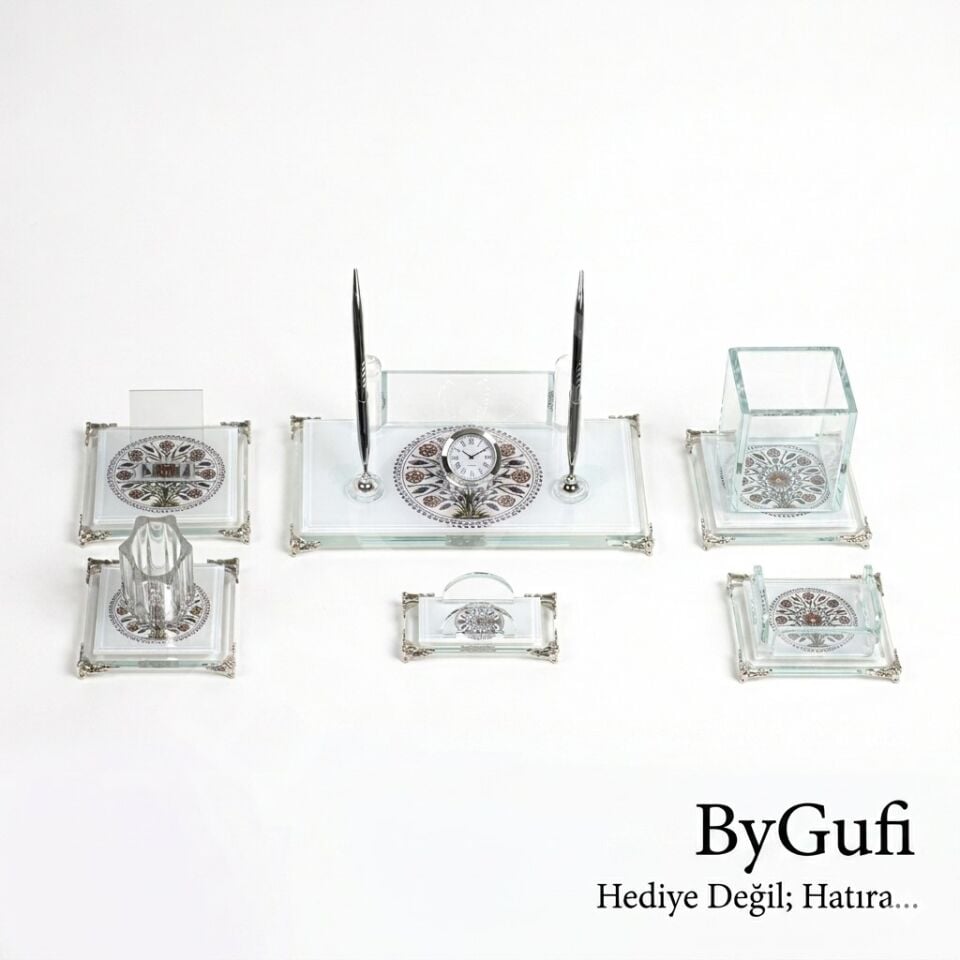 ByGufi İsme Özel Hediye W540 İnci Masa Seti