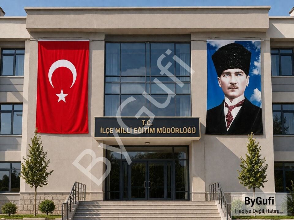 ByGufi Kurumsal Hediye – Türk Bayrağı ve Atatürk Posteri 400x600 cm
