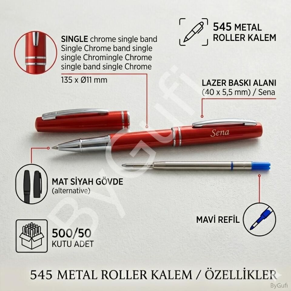 ByGufi Kişiye Özel Hediye Roller Kalem 545