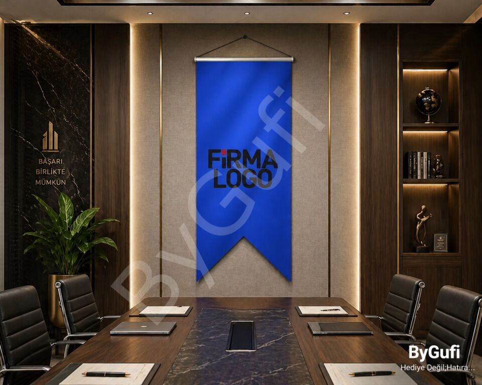 ByGufi Özel Logo Kırlangıç Bayrak 70x200 cm