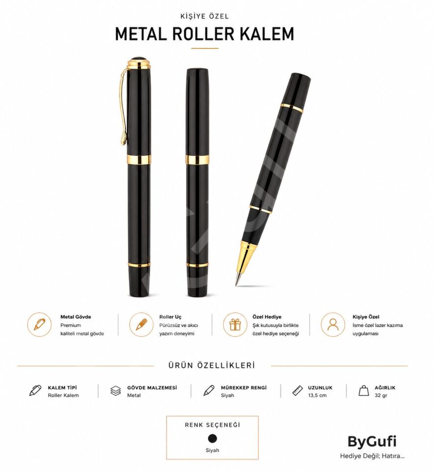 ByGufi İsme Özel Hediye Roller Kalem 1109