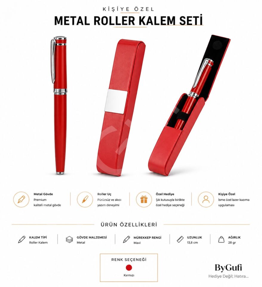 ByGufi Kişiye Özel Hediye Metal Kalem Seti 230