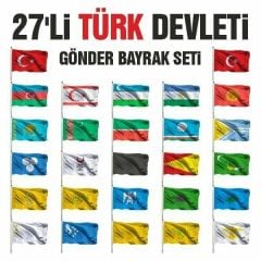 27 DEVLET SETİ - GÖNDER BAYRAĞI - 100*150 cm