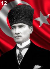 ByGufi Atatürk Posterleri – Dijital Baskılı, İç ve Dış Mekân Kullanımına Uygun, Farklı Ölçü Seçenekleri, Raşel Kumaş Üretim