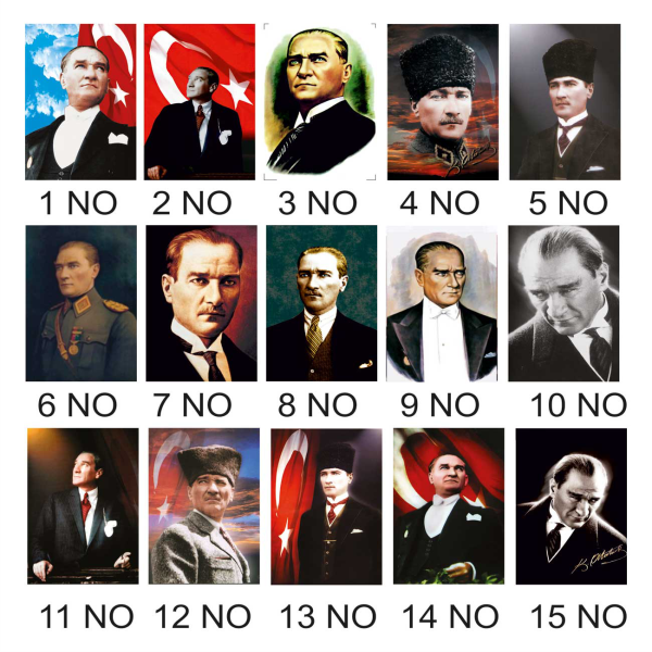 ByGufi Atatürk Posterleri – Dijital Baskılı, İç ve Dış Mekân Kullanımına Uygun, Farklı Ölçü Seçenekleri, Raşel Kumaş Üretim