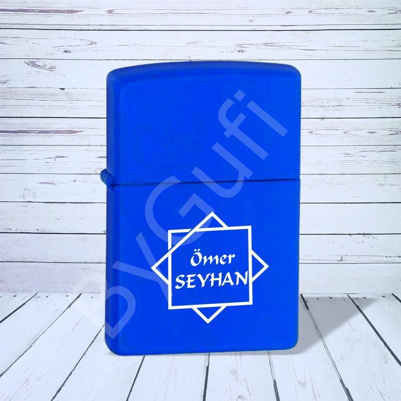 ByGufi İsme Özel Hediye Zippo Model Çakmak – Lacivert
