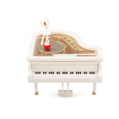 ByGufi Kişiye Özel Piyano Müzik Kutusu – Piyano Balerin Tasarımlı, Romantik, Kişiselleştirilebilir Hediye
